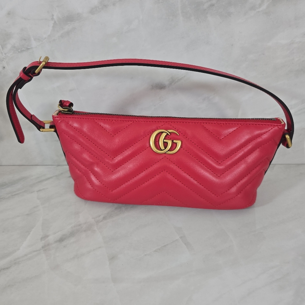 Gucci GG Marmont Red Shoulder Bag - Picture 1 of 9